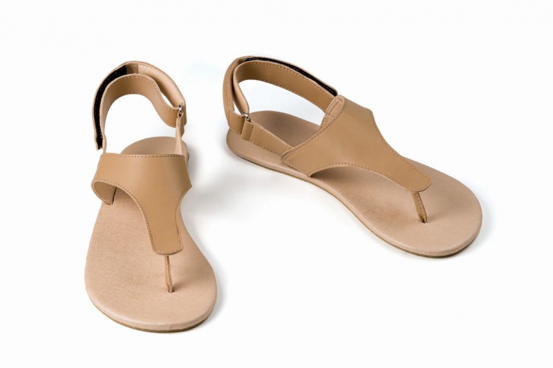 Ahinsa Simple Barefoot Women's Sandals Beige | ZHD3597HR