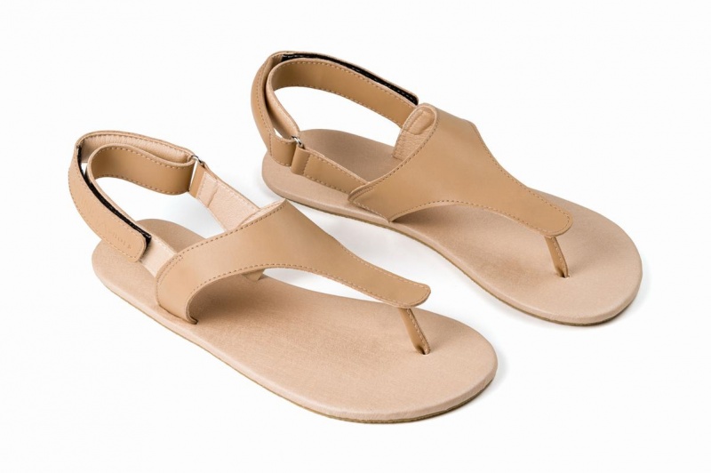 Ahinsa Simple Barefoot Women's Sandals Beige | ZHD3597HR